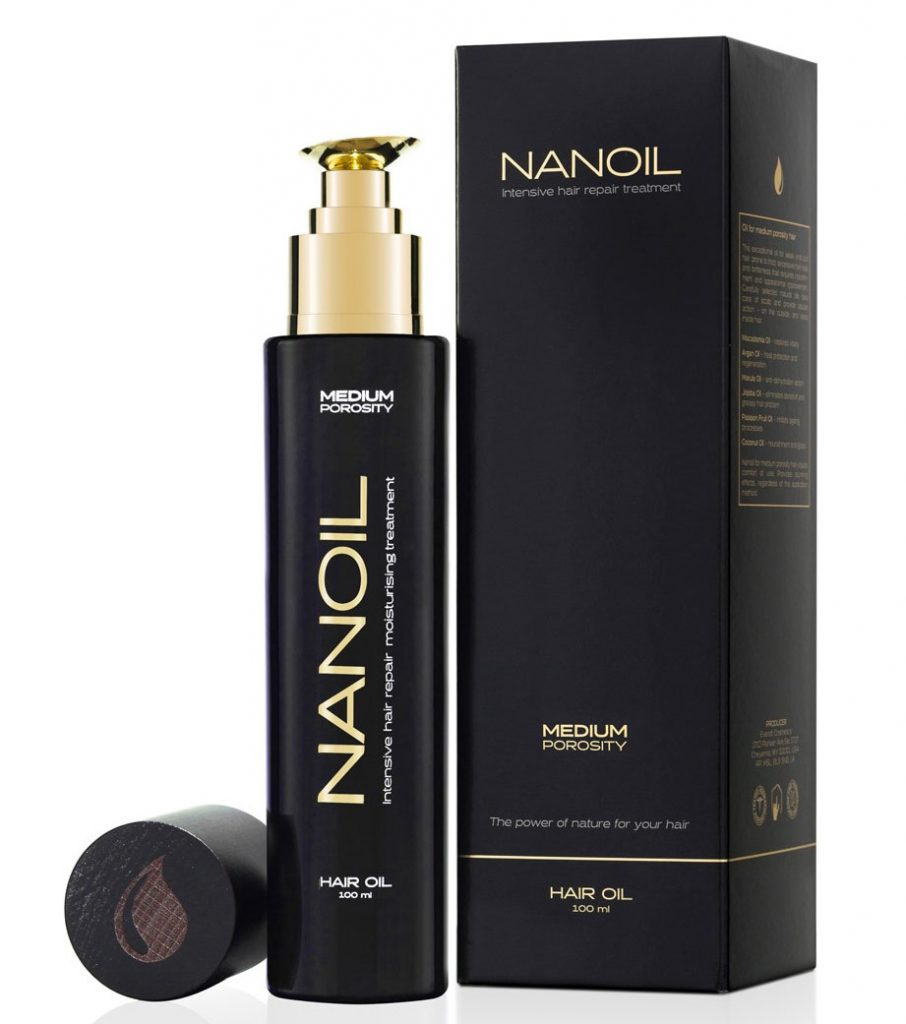 Zdrowe włosy z olejekiem do włosów Nanoil